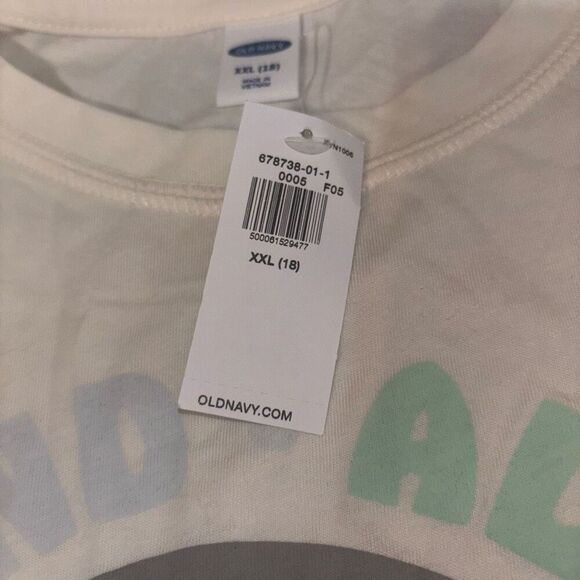 Old Navy Girls Human Kind Graphic Cropped T-Shirt NWT XXL - Picture 4 of 6